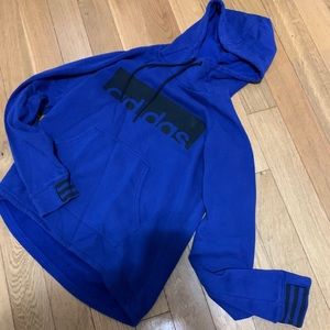 Adidas women’s blue logo hoodie